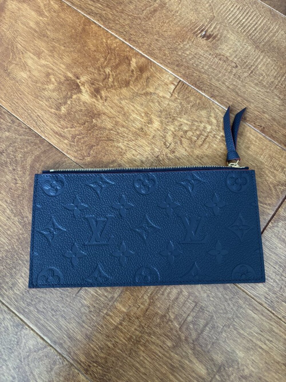 Louis Vuitton Monogram Empreinte Navy Leather Zip Pouch